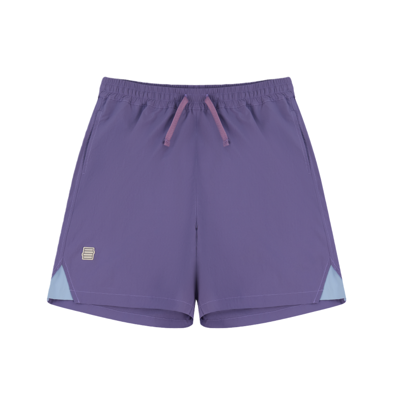 亲子款紫色梭织短裤