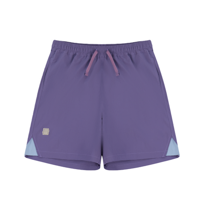 亲子款紫色梭织短裤