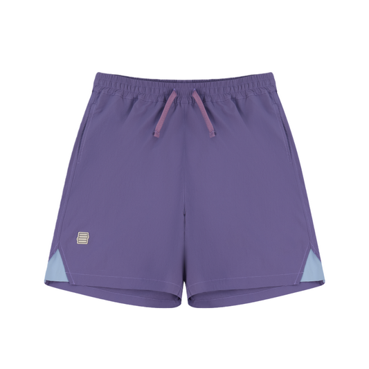 亲子款紫色梭织短裤