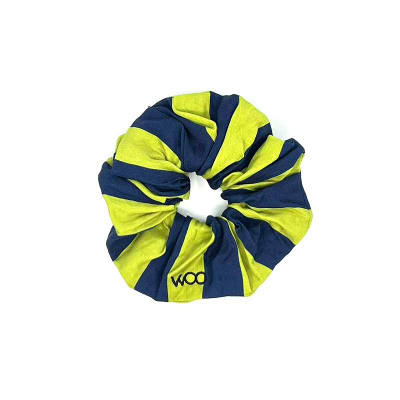 深蓝&绿色条纹发圈