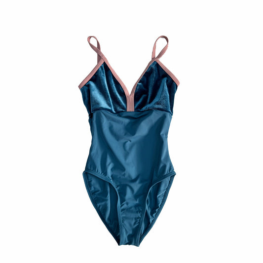 皇家蓝丝绒芭蕾舞连体衣(tulip-rora lvelvet Leotard/Royal Blue)