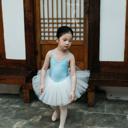 女童蓝色芭蕾舞连体衣