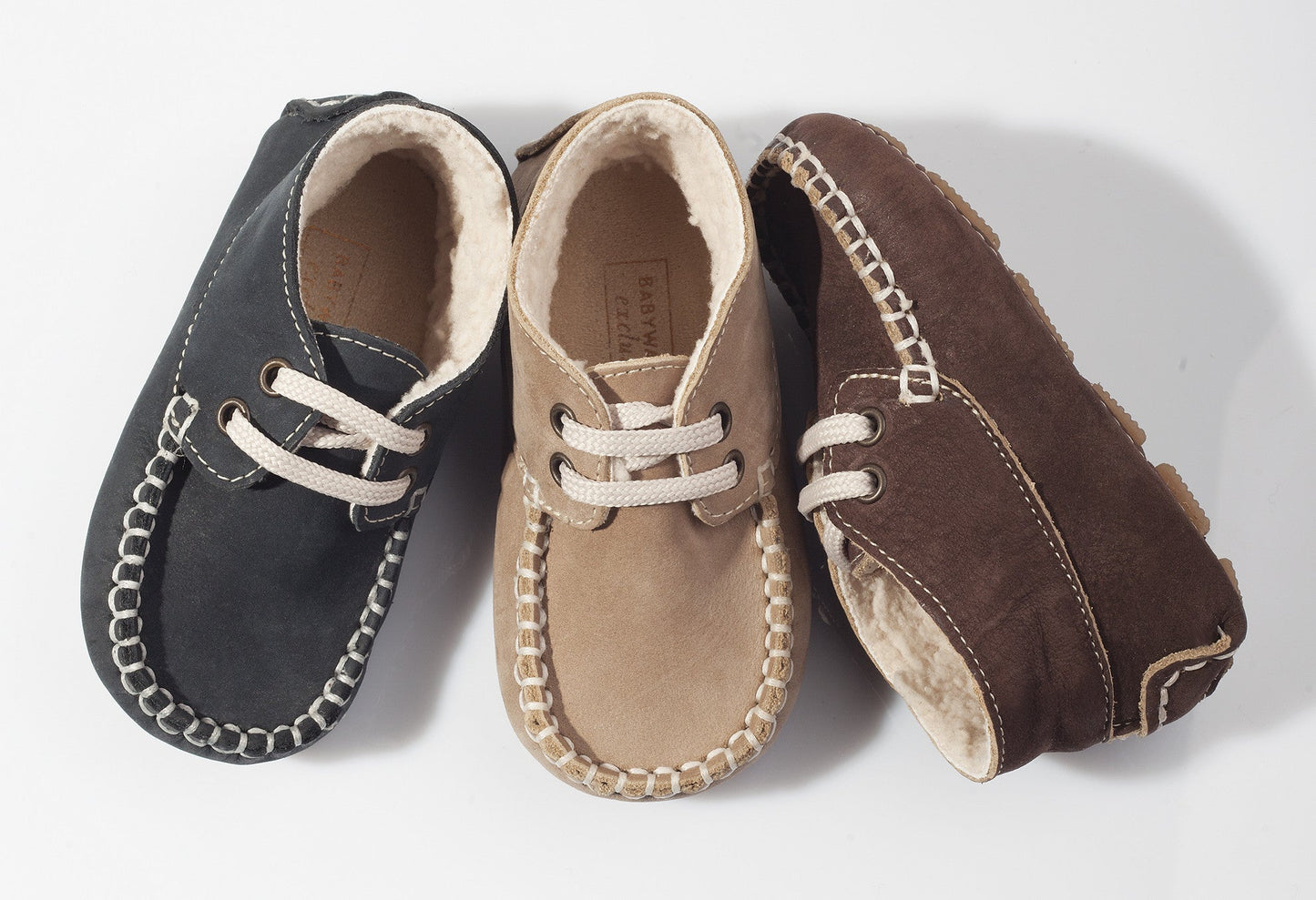 Boys & Girls Brown Suede Mooring Rope Leather  Loafers