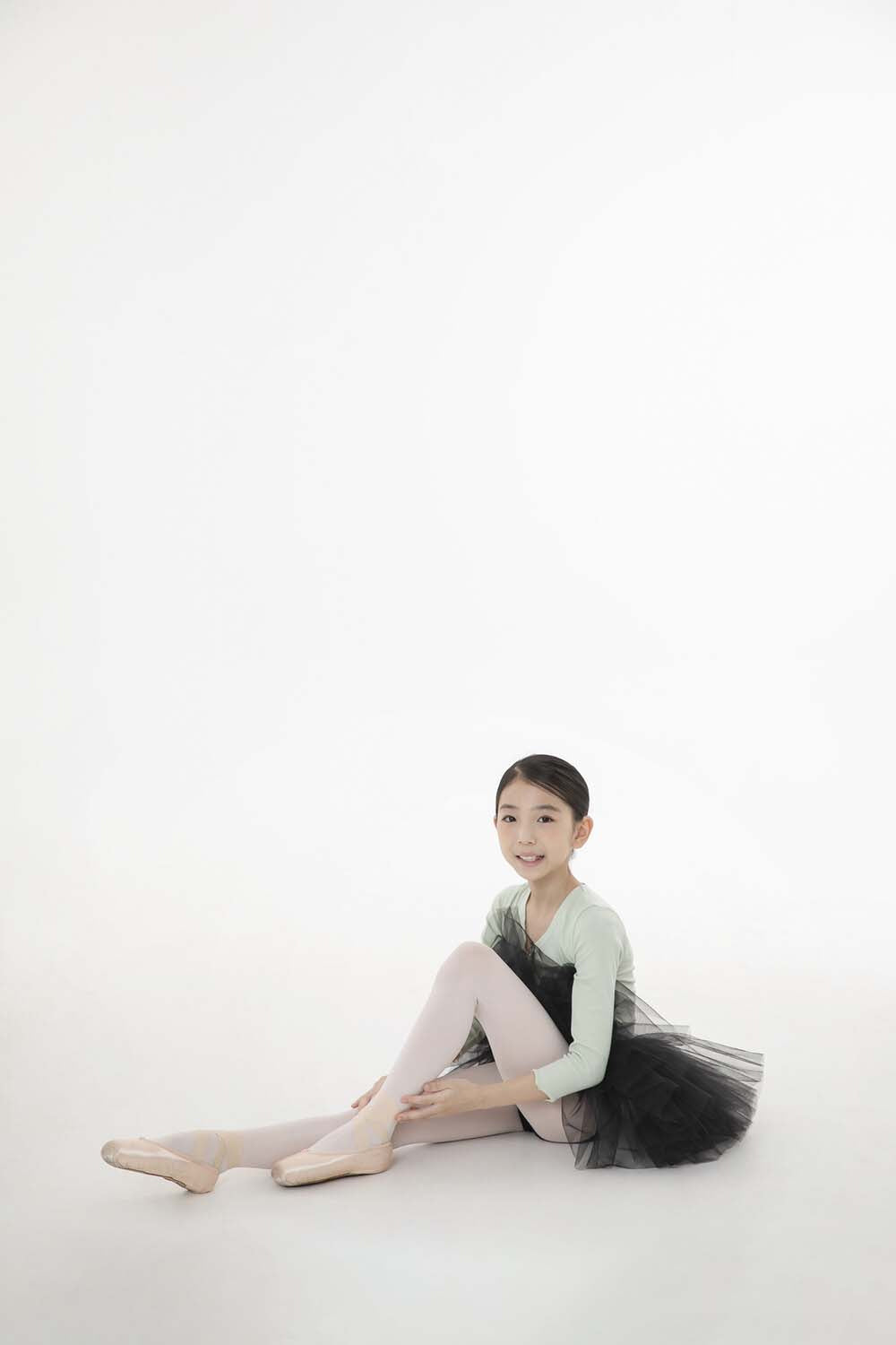 女童绿色芭蕾舞上衣