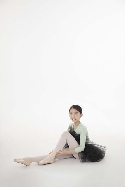 女童绿色芭蕾舞上衣