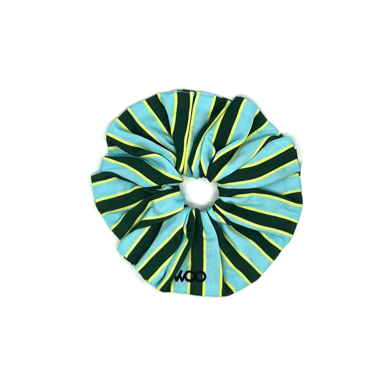 浅蓝&绿色条纹发圈