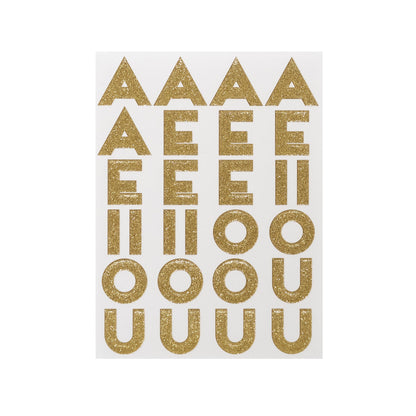 金色闪光字母贴纸（10张）