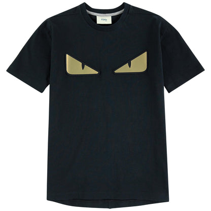 Boys & Girls Black Cotton T-shirt