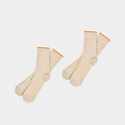 儿童白色棉袜套装(2双)