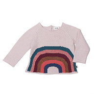 Baby Light Pink Rainbow Trims Sweater