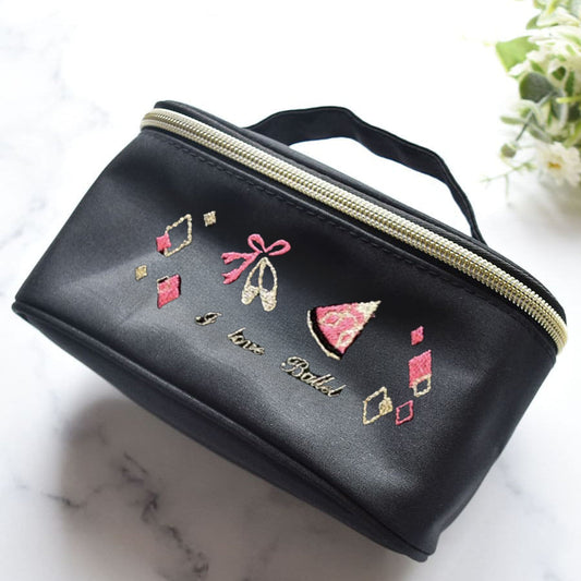 女童黑色"g60/C(Allerkinada)Pink"化妆包(M宽17x高9x深6.5cm)