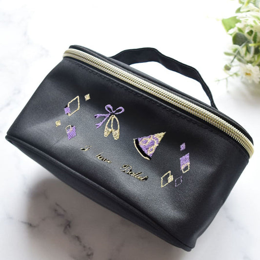 女童黑色"g60/C(Allerkinada)Purple"化妆包(M宽17x高9x深6.5cm)