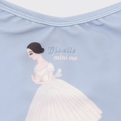 女童蓝色芭蕾舞连体衣
