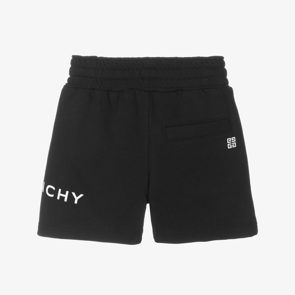 男童黑色Logo棉短裤