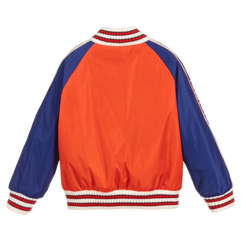 Boys Blue & Orange Bomber Jacket