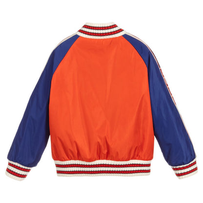 Boys Blue & Orange Bomber Jacket