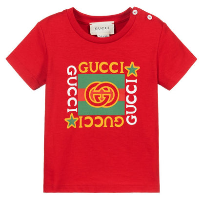Baby Boys & Girls Red GG T-Shirt