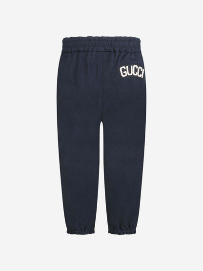 GUCCI 男婴蓝色棉质长裤