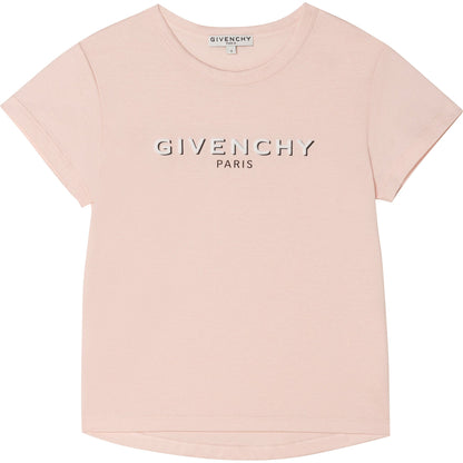 Girls Black Logo Cotton T-Shirt