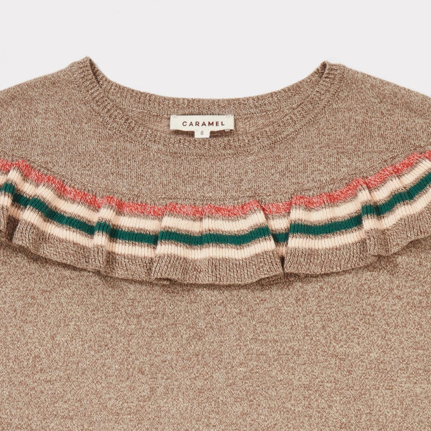 Girls Mocha Cotton Knitwear Dress