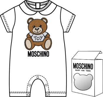Baby Boy & Girls White Babysuit
