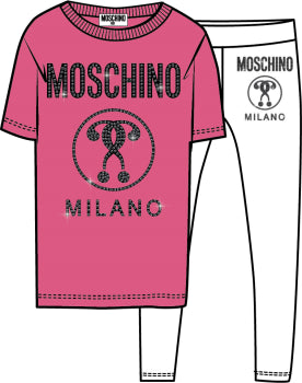 Boys & Girls Pink Logo T-Shirts Set