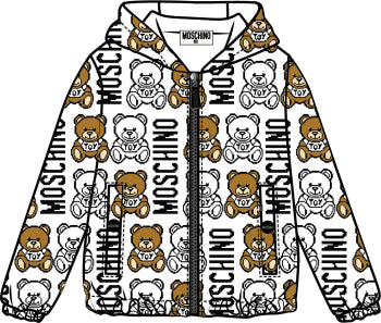 Boys & Girls White Hooded Jacket