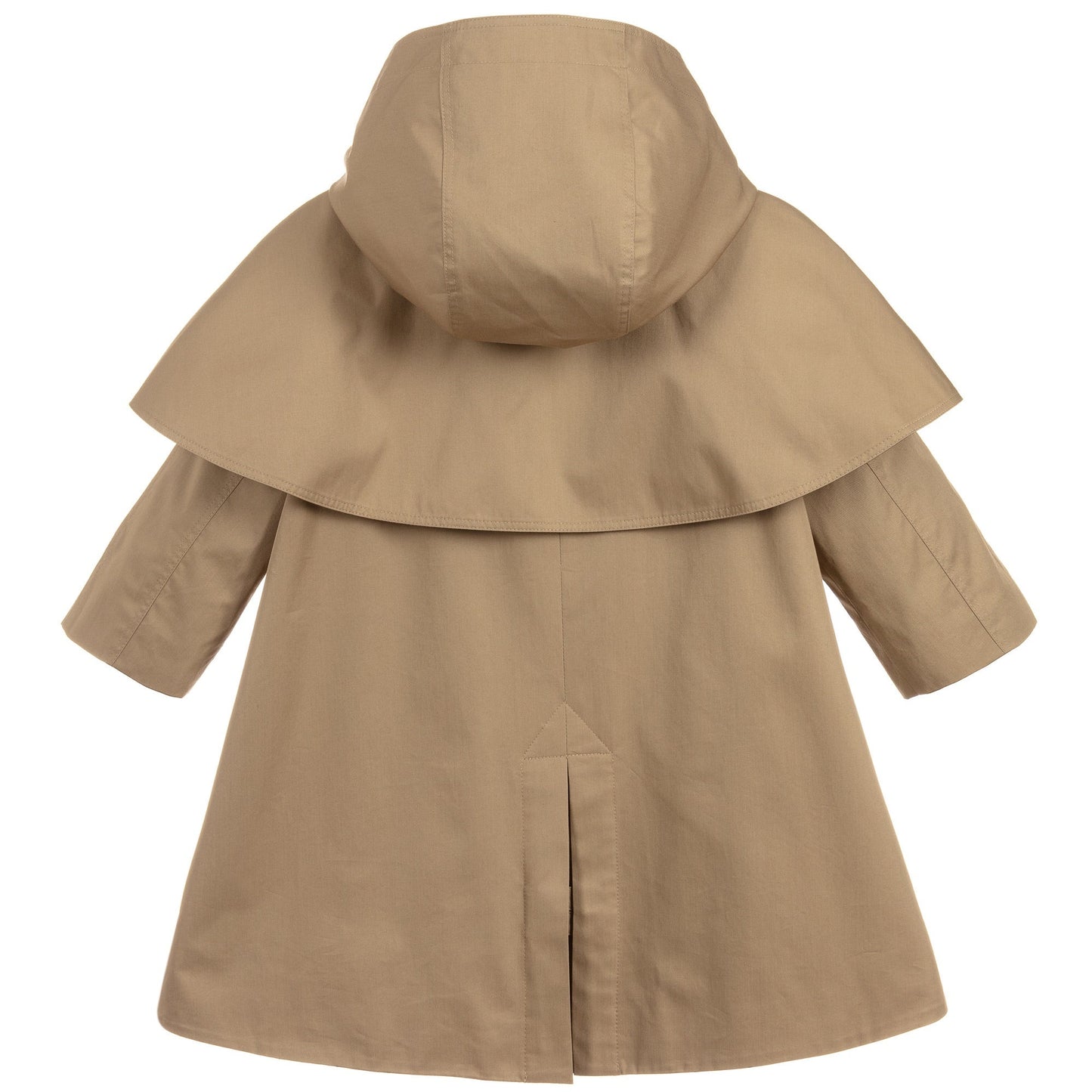 Girls Beige Cotton Coat