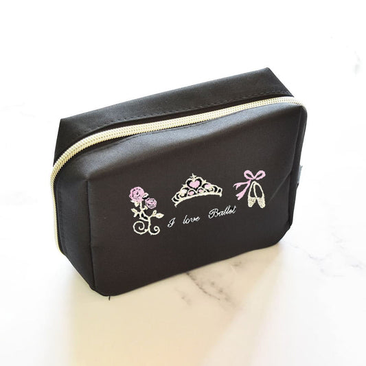 女童黑色"item27/B(Aurora Dulcinea)Pink"化妆包(长12x宽15x深5.5cm)