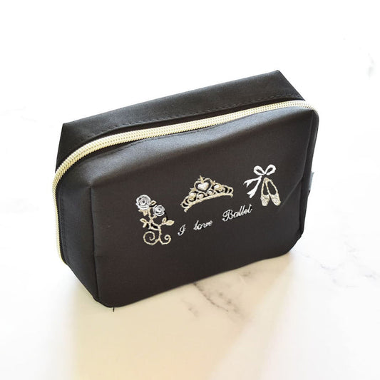 女童黑色"item27/B(Aurora Dulcinea)White"化妆包(长12x宽15x深5.5cm)