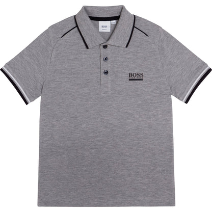 男童灰色Logo Polo衫