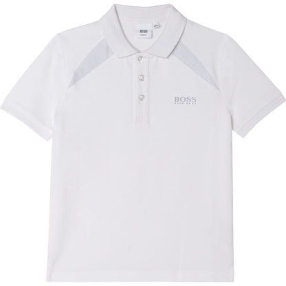 男童白色Logo Polo衫