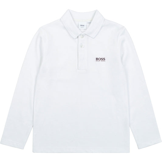男童白色Logo Polo衫