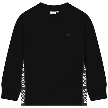 男童黑色Logo卫衣