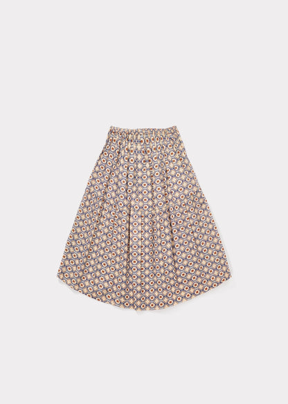 Girls Kaleido Blue Cotton Woven Skirt