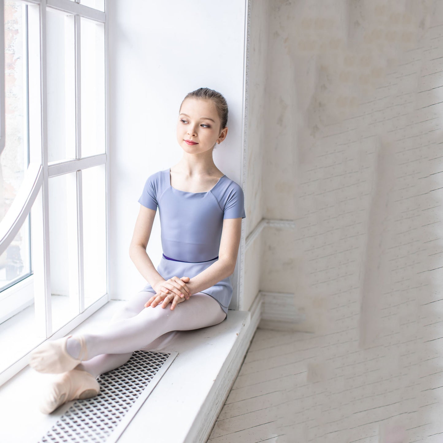 女童灰色芭蕾舞连体衣