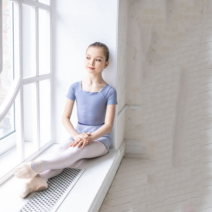 女童灰色芭蕾舞连体衣