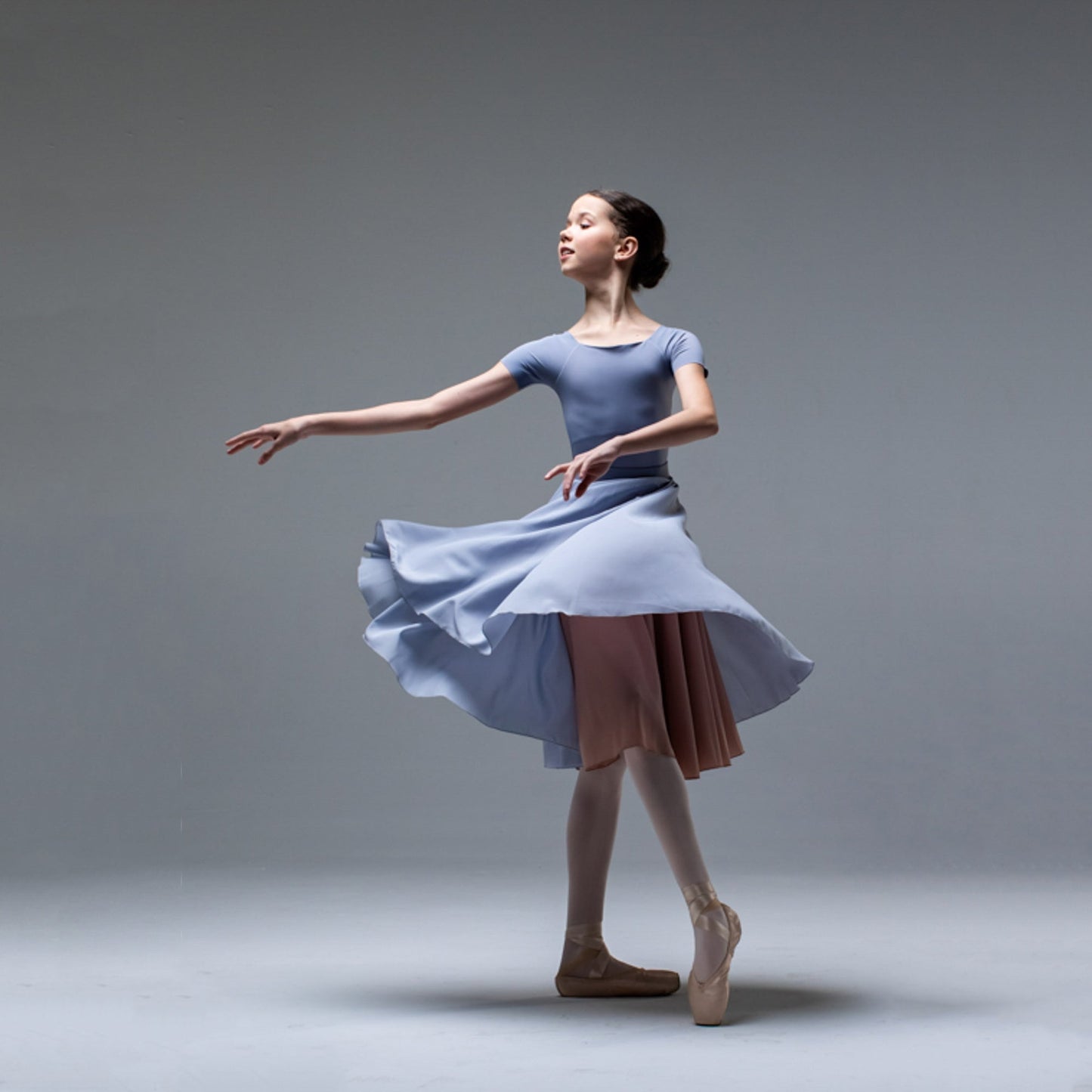 女童灰色芭蕾舞连体衣