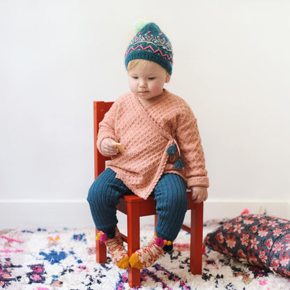 Girls Blue Cotton Leggings