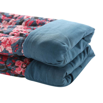 Girls Blue Flower Cotton Trousers