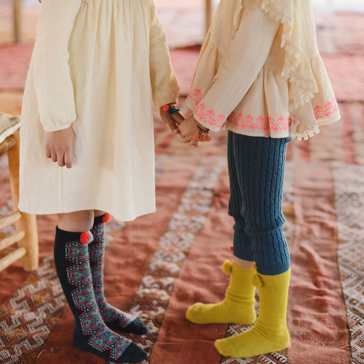 Girls Yellow "Poppy" Socks