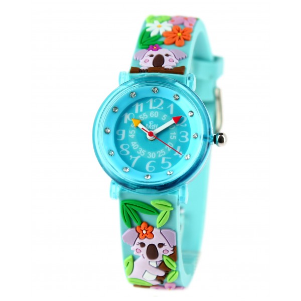 Girls & Boys Light Green Koala Watch（6-9Y）
