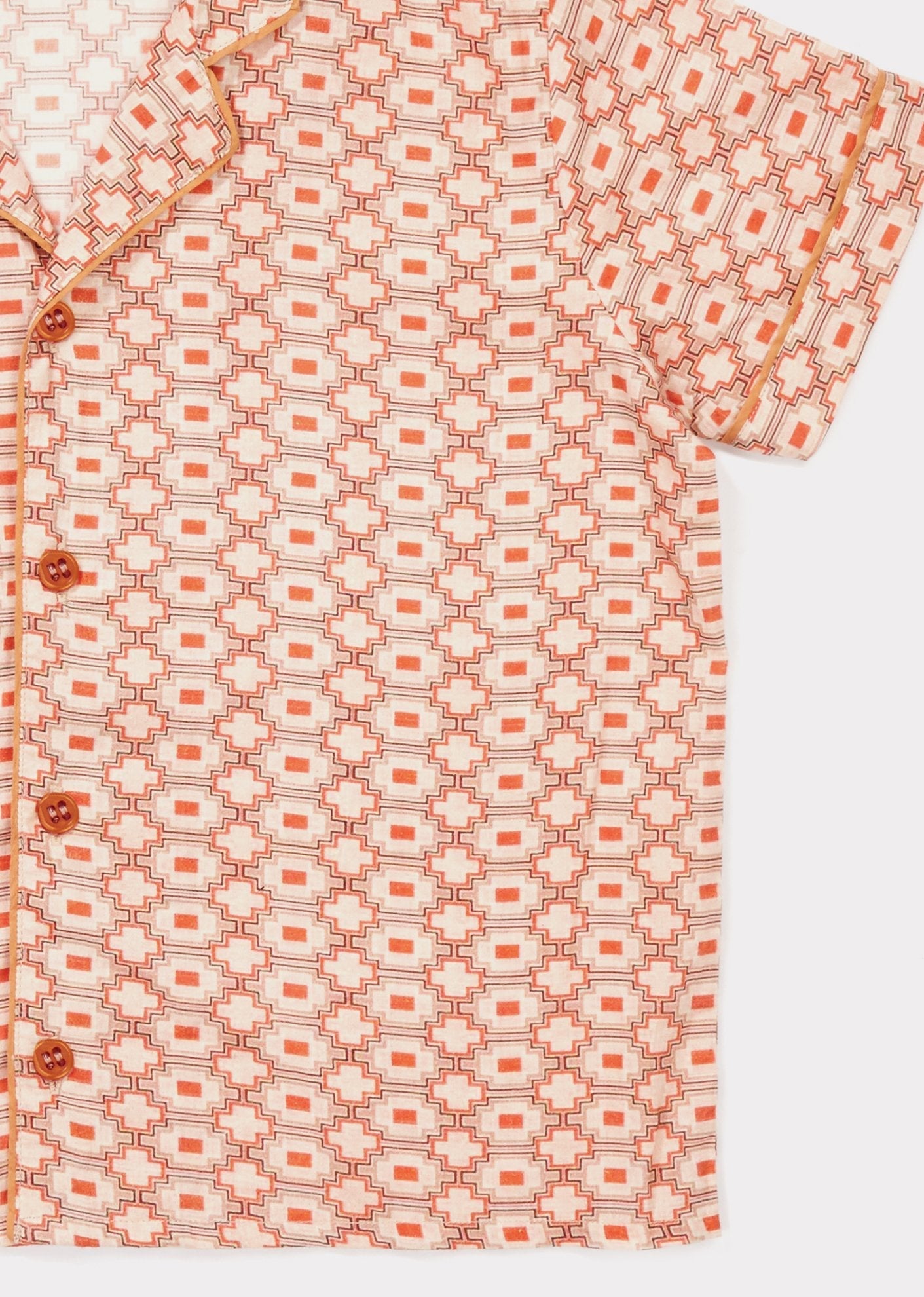 男童红色棉衬衫