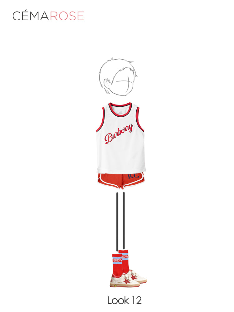 男童白色Logo T恤