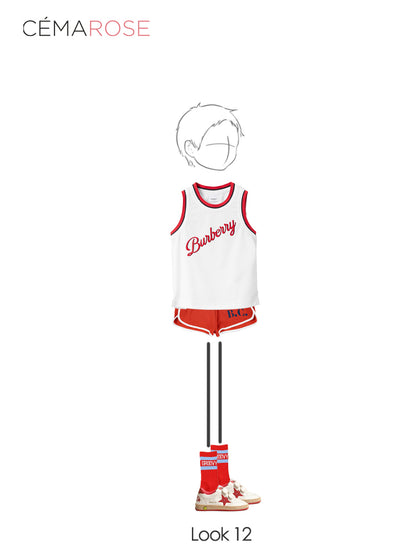 男童白色Logo T恤