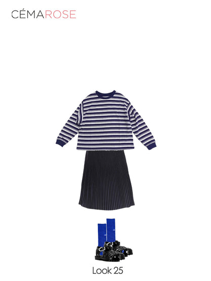 儿童藏青色Logo棉T恤