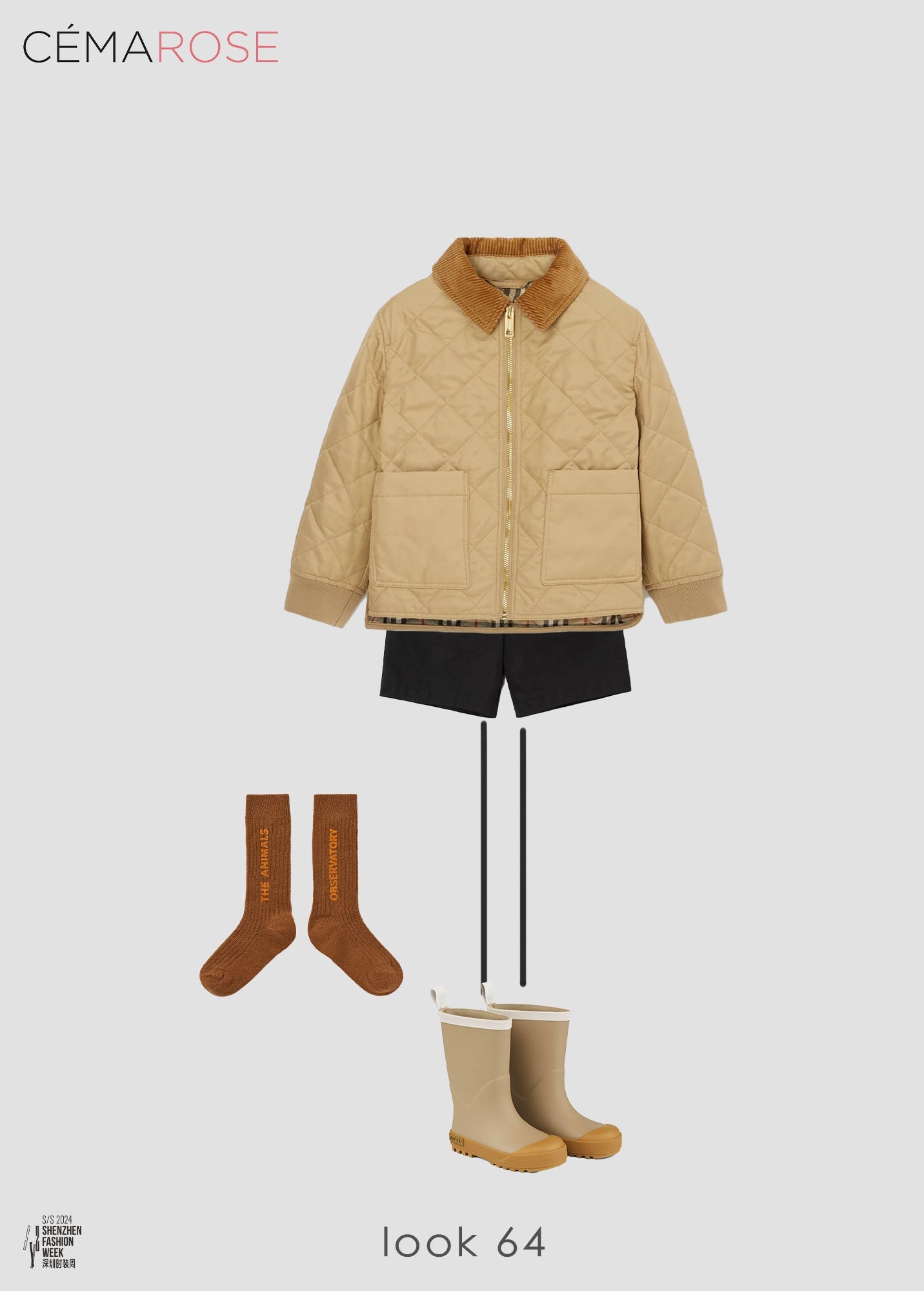 儿童米色棉服