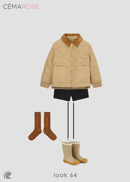 儿童米色棉服