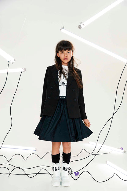 女童黑色西服外套