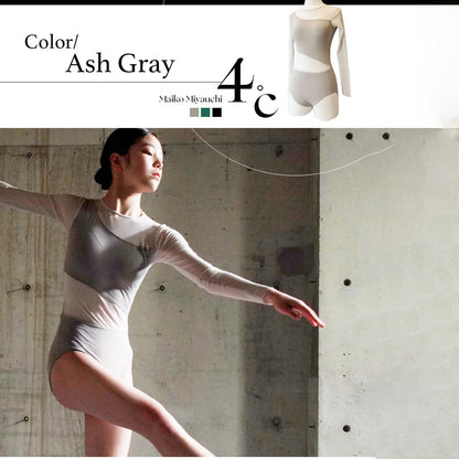 女童灰色"maiko miyauchi4/Ash Gray"芭蕾舞连体衣